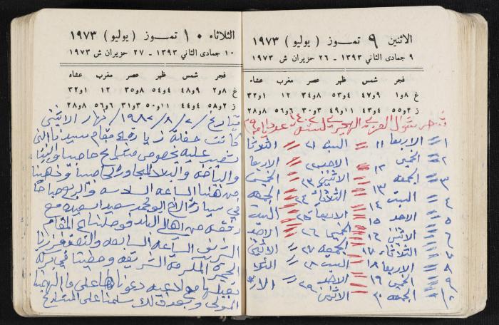 دفتر يوميات فندي مهنا، البقيعة- الجليل الأعلى، 1973 و1981-1983