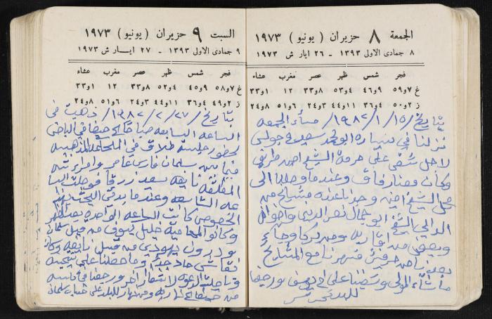 دفتر يوميات فندي مهنا، البقيعة- الجليل الأعلى، 1973 و1981-1983