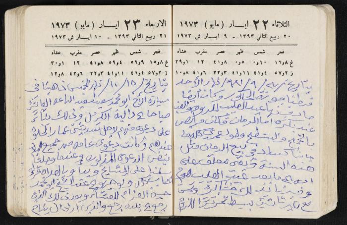 دفتر يوميات فندي مهنا، البقيعة- الجليل الأعلى، 1973 و1981-1983