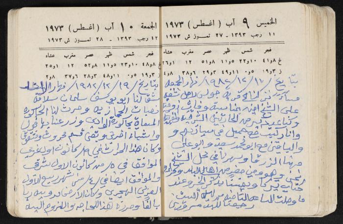 دفتر يوميات فندي مهنا، البقيعة- الجليل الأعلى، 1973 و1981-1983