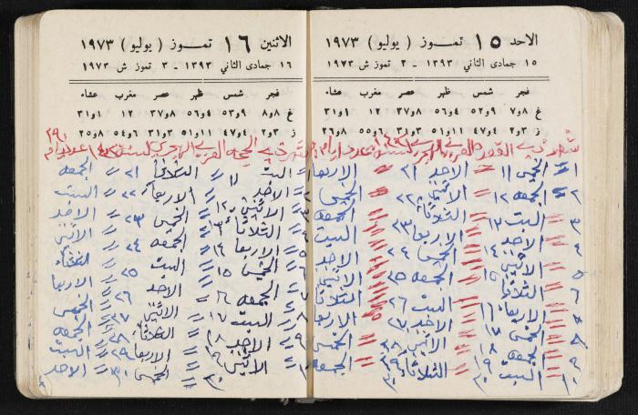 دفتر يوميات فندي مهنا، البقيعة- الجليل الأعلى، 1973 و1981-1983