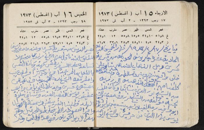 دفتر يوميات فندي مهنا، البقيعة- الجليل الأعلى، 1973 و1981-1983