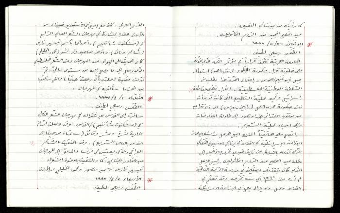 The Diaries of Fandi Mhanna, Buqei'a- Upper Galilee, 1997-2002