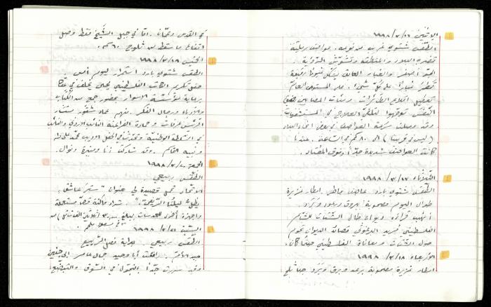 The Diaries of Fandi Mhanna, Buqei'a- Upper Galilee, 1997-2002