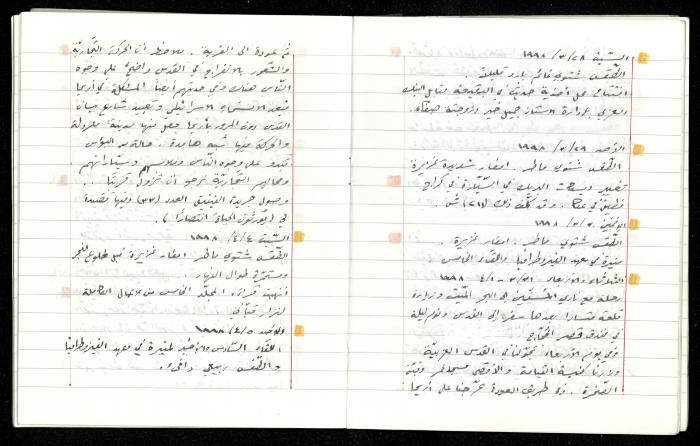 The Diaries of Fandi Mhanna, Buqei'a- Upper Galilee, 1997-2002