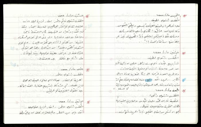 The Diaries of Fandi Mhanna, Buqei'a- Upper Galilee, 1997-2002