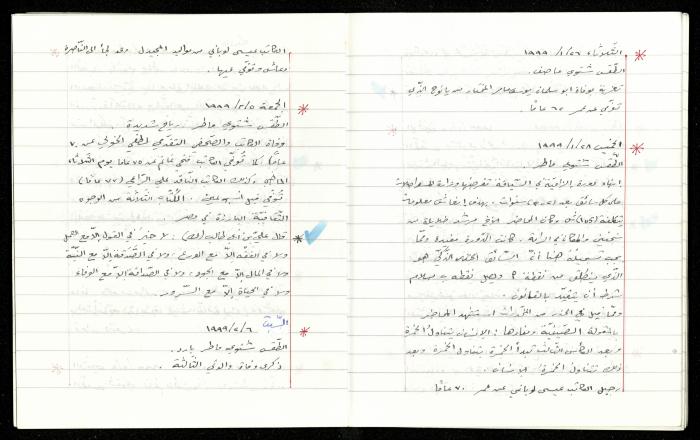 The Diaries of Fandi Mhanna, Buqei'a- Upper Galilee, 1997-2002