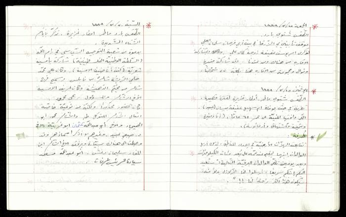The Diaries of Fandi Mhanna, Buqei'a- Upper Galilee, 1997-2002