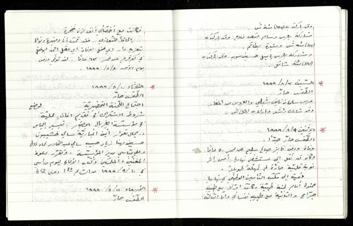 The Diaries of Fandi Mhanna, Buqei'a- Upper Galilee, 1997-2002