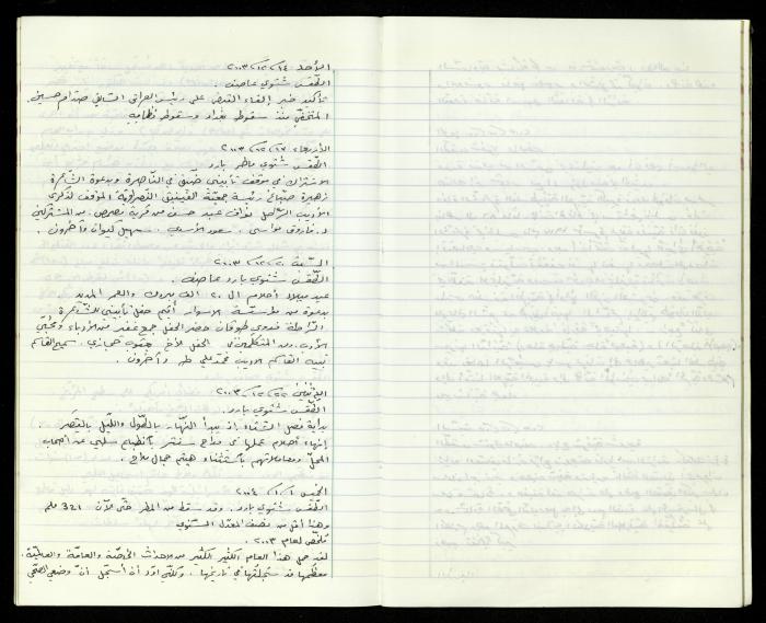 The Diaries of Fandi Mhanna, Buqei'a- Upper Galilee, 2002-2009