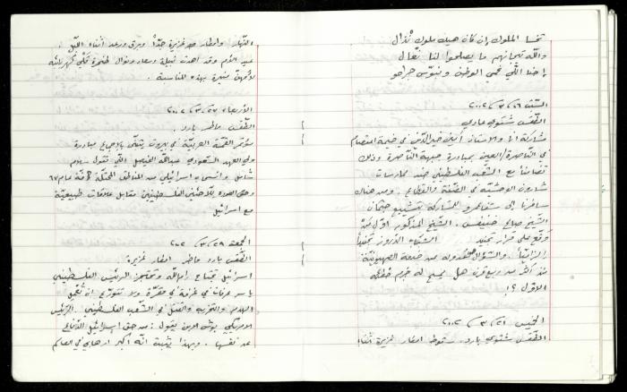 The Diaries of Fandi Mhanna, Buqei'a- Upper Galilee, 1997-2002