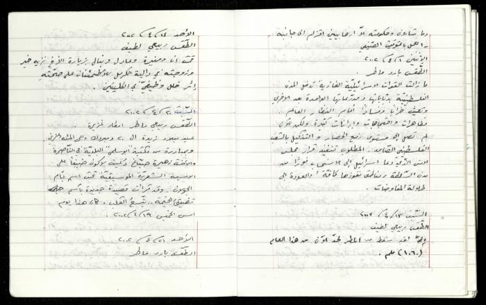 The Diaries of Fandi Mhanna, Buqei'a- Upper Galilee, 1997-2002