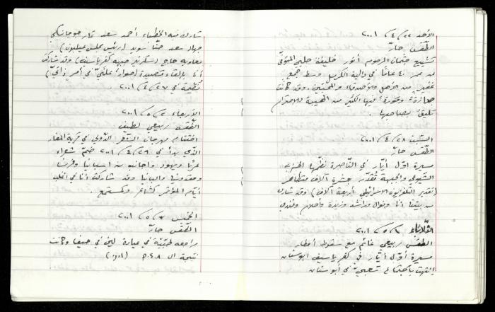 The Diaries of Fandi Mhanna, Buqei'a- Upper Galilee, 1997-2002