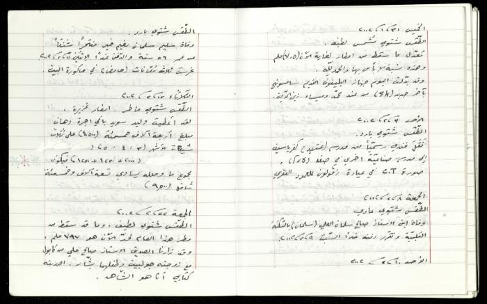 The Diaries of Fandi Mhanna, Buqei'a- Upper Galilee, 1997-2002