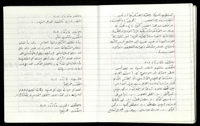 The Diaries of Fandi Mhanna, Buqei'a- Upper Galilee, 1997-2002