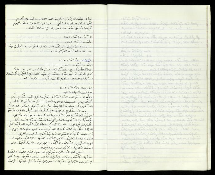 The Diaries of Fandi Mhanna, Buqei'a- Upper Galilee, 2002-2009