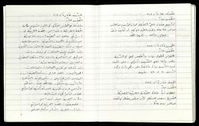 The Diaries of Fandi Mhanna, Buqei'a- Upper Galilee, 1997-2002