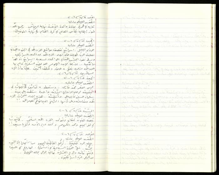 The Diaries of Fandi Mhanna, Buqei'a- Upper Galilee, 2002-2009