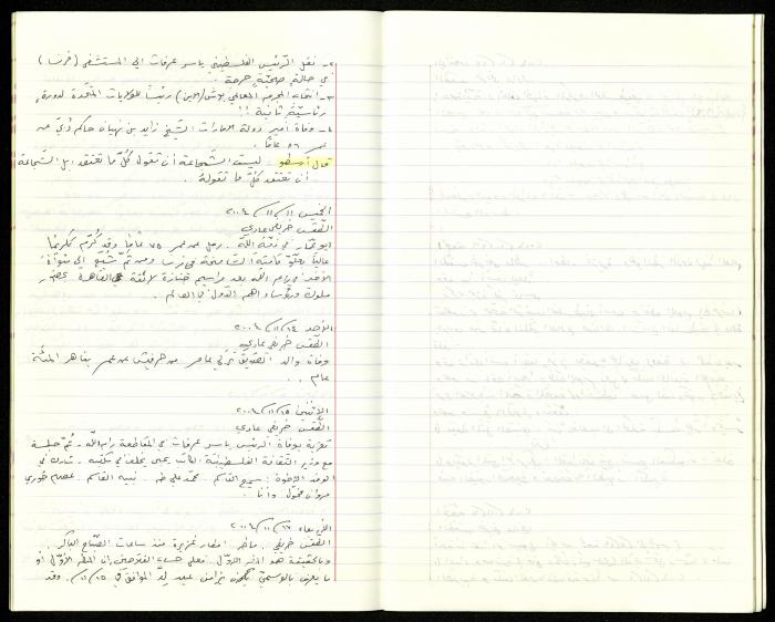 The Diaries of Fandi Mhanna, Buqei'a- Upper Galilee, 2002-2009