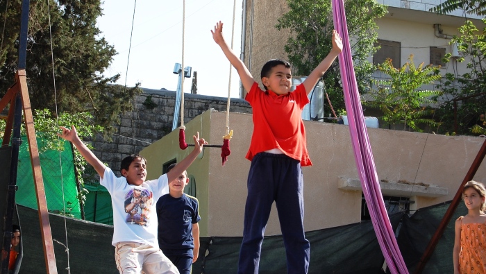 An Open Day Organized by the Palestinian Circus School in Birzeit 