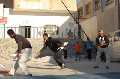 ملمح من يوم مفتوح نفتذه مدرسة سيرك فلسطين في مخيم الفارعة للاجئين الفلسطينيين