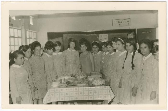 Farewell Party for the Graduating 3rd Preparatory Class from Birzeit Girls School, 1969