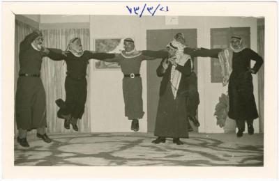Young Men Performing Dabke at Birzeit Preparatory Girls School, 21 March 1973