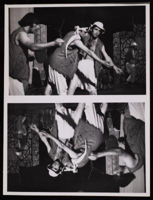 مشهد من مسرحية "عنتورة ولطوف"، 1975