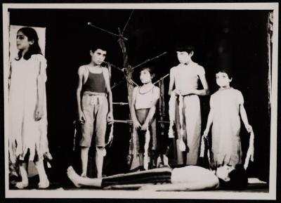 A Scene from the "Antoura and Lattouf" Play, 1975