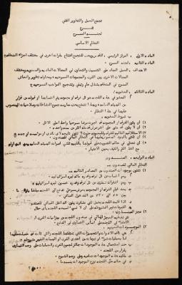 Statute of the Theatre Committee in the Work and Artistic Development Forum, Jerusalem, 1974
