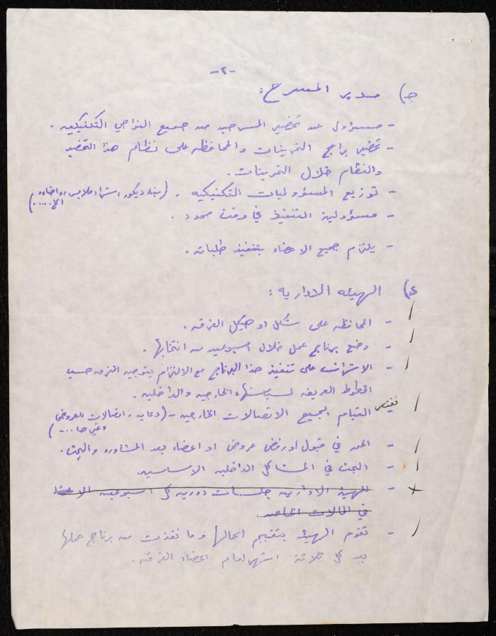 The Director's Clauses in the By-Laws for the Balalin Theatre Troupe, 1975