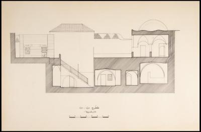 "B-B Section" of Nusseibeh Family Home Plan, Jerusalem, the 1990s