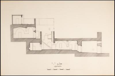 "A-A Section" of al-Budeiri Family Home Plan, Jerusalem, the 1990s
