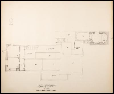 The South Section of the Second-Floor Plan of al-Khatib Family Home- al-Khatuneyyeh School, Jerusalem, the 1990s