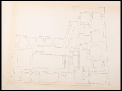 A First-Floor Area Plan of al-Khatib Family Home- al-Jawhareyya School, Jerusalem, the 1990s