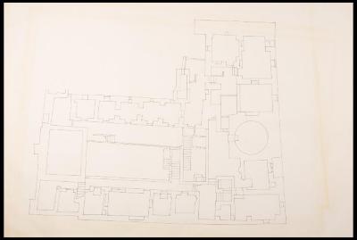 A First-Floor Area Plan of al-Khatib Family Home- al-Jawhareyya School, Jerusalem, the 1990s