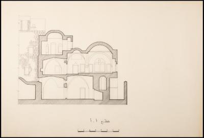 "A-A Section" Plan of a House in the Old City, Jerusalem, the 1990s