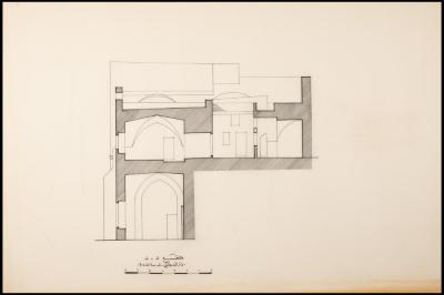 "D-D Section" of al-Dajani Family Home- al-Fareseyyah School Plan, Jerusalem, the 1990s