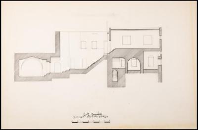 "C-C Section" of al-Khaldi Family Home "The Residence of al-Yamani Family" Plan, Jerusalem, the 1990s