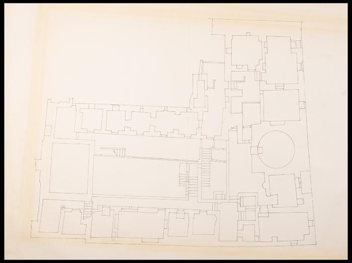A First-Floor Area Plan of al-Khatib Family Home- al-Jawhareyya School, Jerusalem, the 1990s