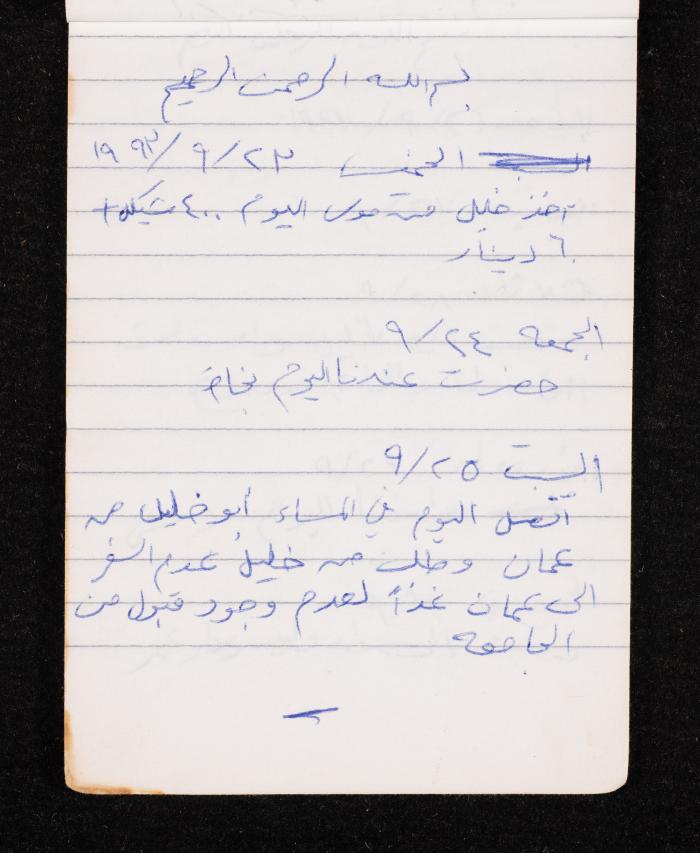 The Diary of Fadeyyeh Darabe, Dura- Hebron, 1993