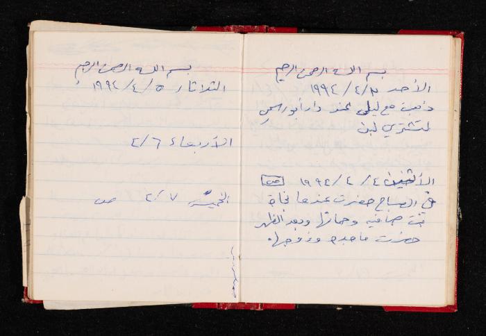 The Diary of Fadeyyeh Darabe, Dura- Hebron, 1993