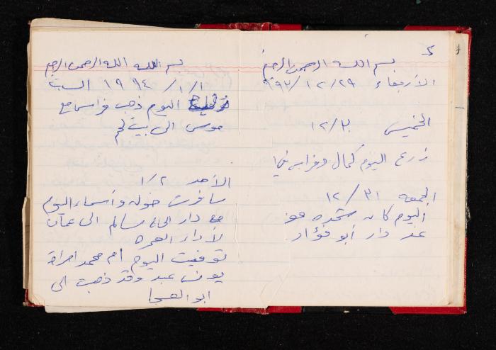 The Diary of Fadeyyeh Darabe, Dura- Hebron, 1993