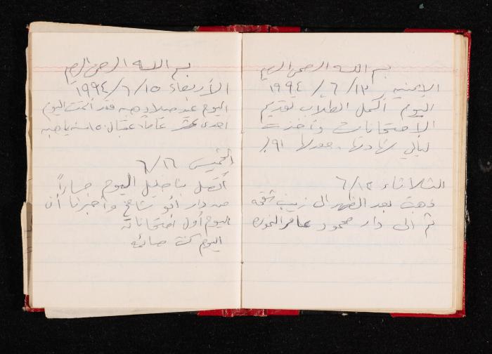 The Diary of Fadeyyeh Darabe, Dura- Hebron, 1993