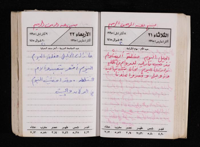 The Diary of Fadeyyeh Darabe, Dura- Hebron, 1995