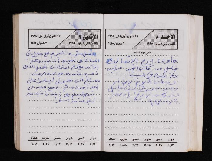 The Diary of Fadeyyeh Darabe, Dura- Hebron, 1995
