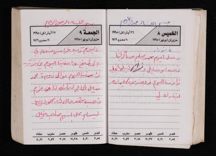 The Diary of Fadeyyeh Darabe, Dura- Hebron, 1995