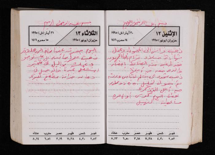 The Diary of Fadeyyeh Darabe, Dura- Hebron, 1995