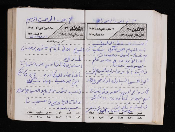 The Diary of Fadeyyeh Darabe, Dura- Hebron, 1995