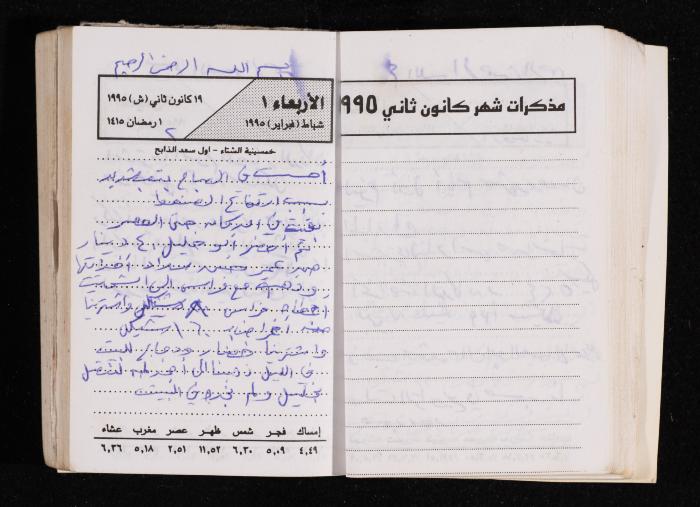 The Diary of Fadeyyeh Darabe, Dura- Hebron, 1995